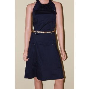 NWT Calvin Klein Navy Halter Dress